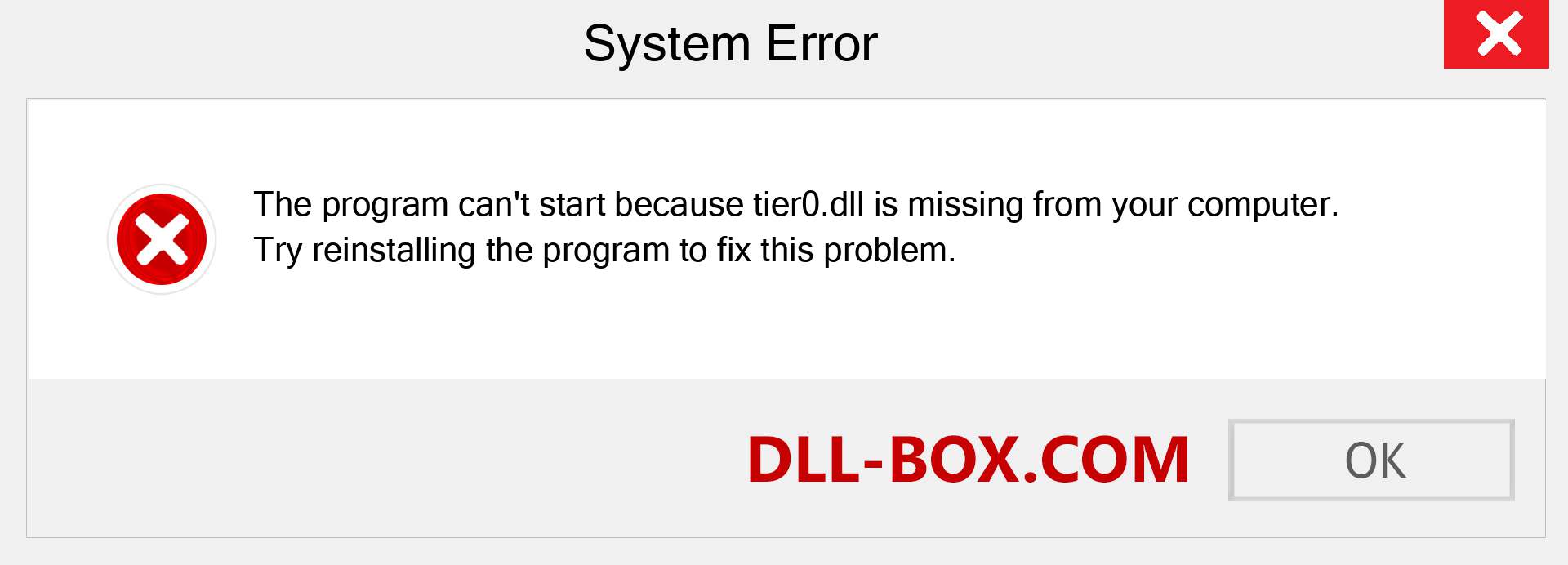  tier0.dll file is missing?. Download for Windows 7, 8, 10 - Fix  tier0 dll Missing Error on Windows, photos, images